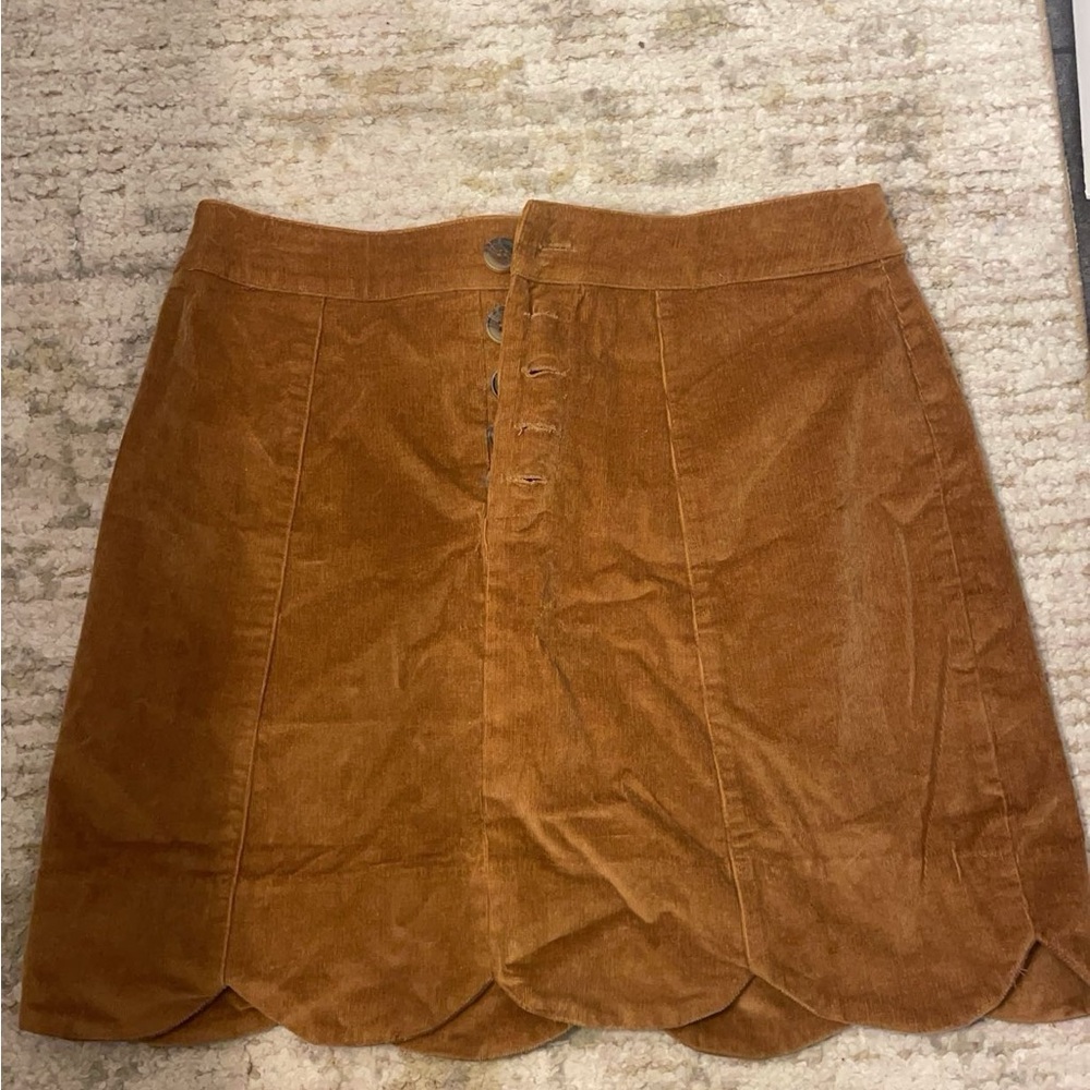 Brown corduroy skirt